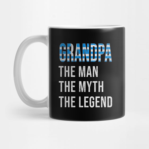 Grand Father Greek Grandpa The Man The Myth The Legend - Gift for Greek Dad With Roots From  Greece by Country Flags